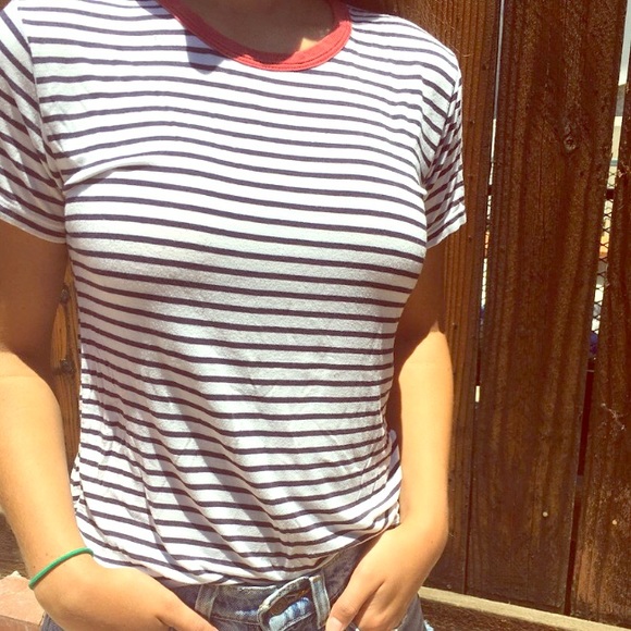 Brandy Melville Striped Tee - Picture 1 of 4